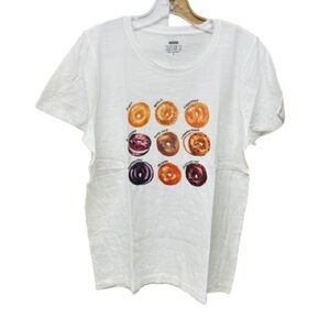 J. Crew Collector Tee Bagels and Cream Sz Large Cotton NWOT